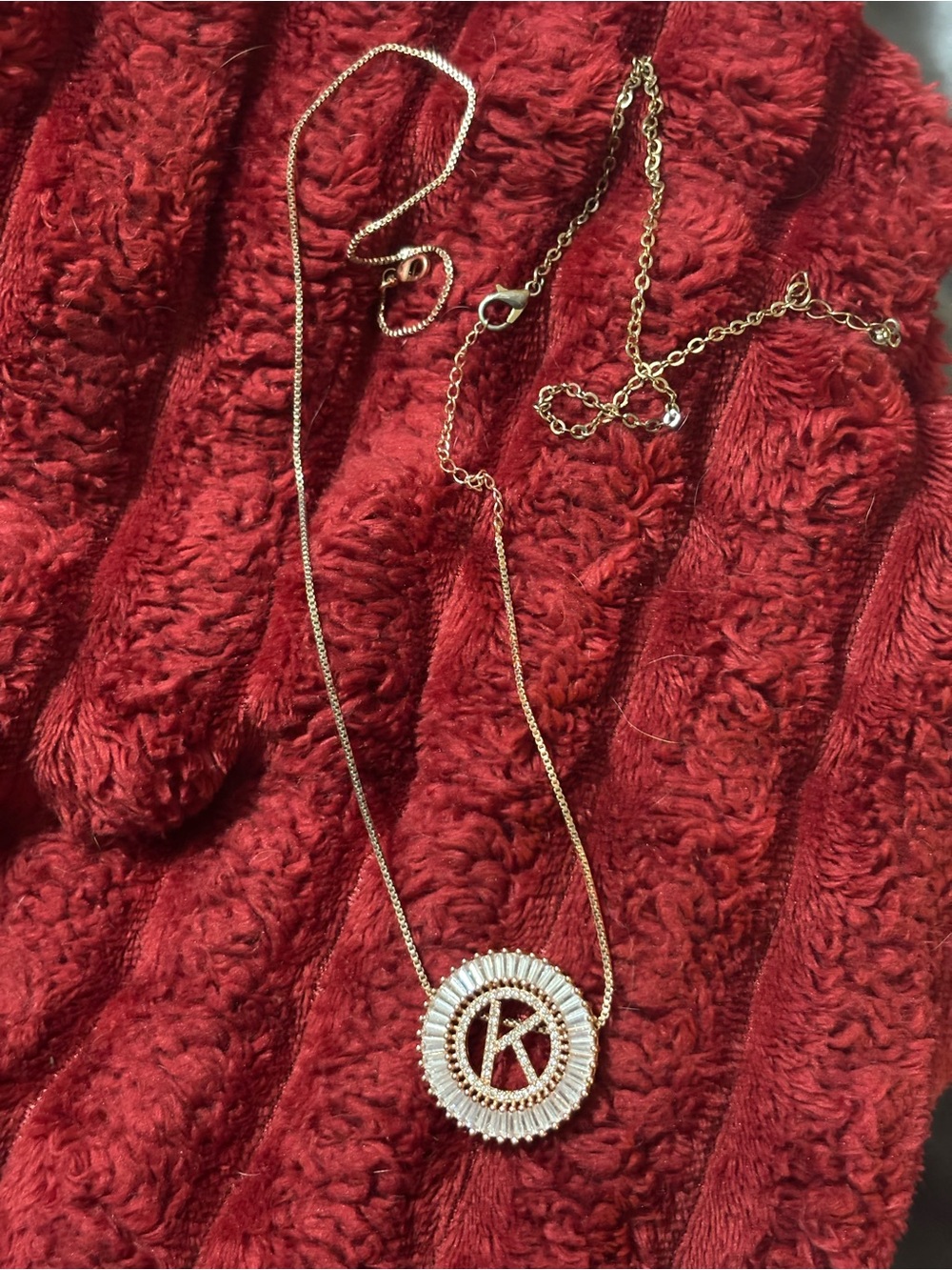 Gold Initial K Pendant Necklace - Women’s Jewelry
